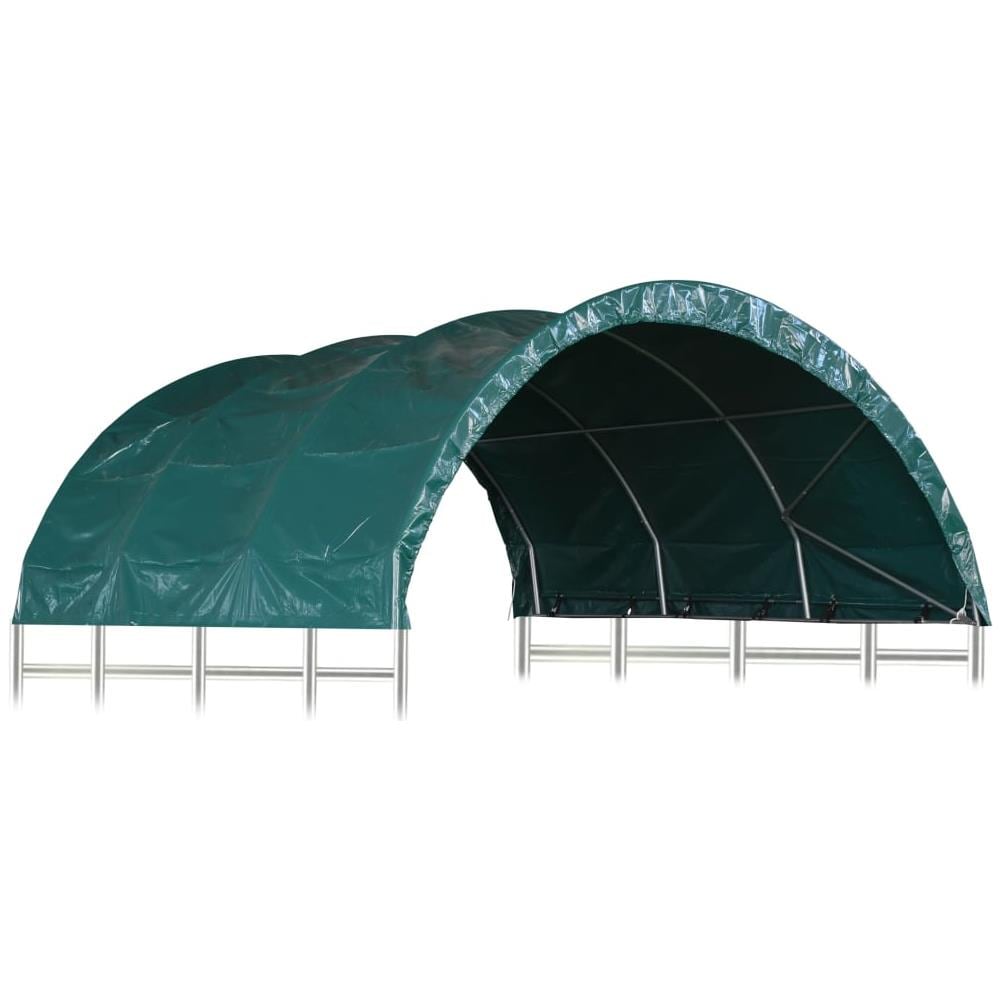 Tenda per Bestiame in PVC 3,7x3,7 m Verde - Foto 1
