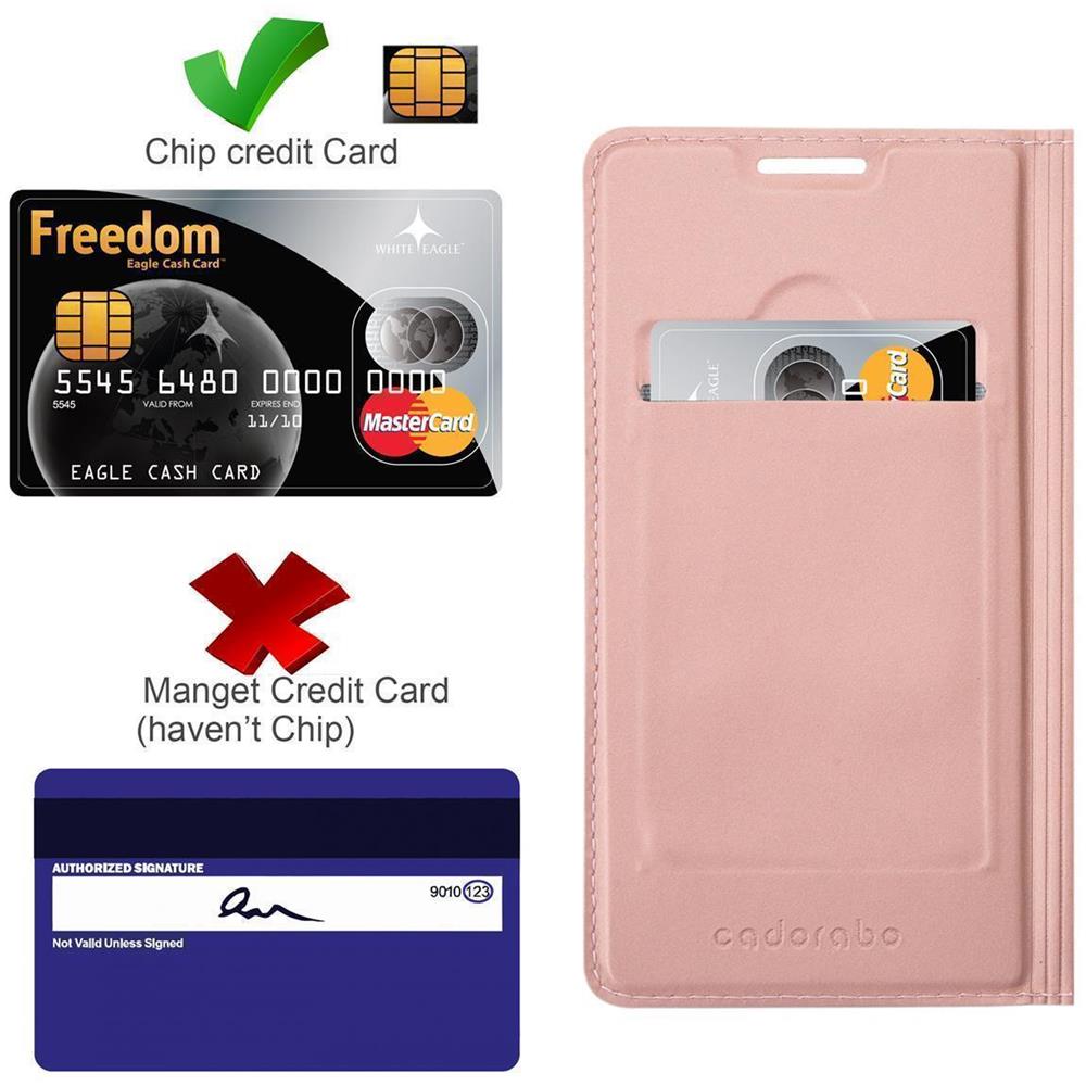 Custodia Compatibile Con Samsung Galaxy A41 In Classy Oro Rosa - Coperchio Protettiva Con Chiusura Magnetica, Funzione Stand E Tasca Per Le Carte - Foto 2
