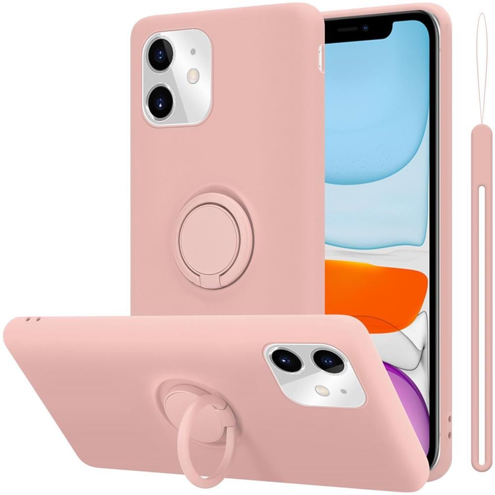 Custodia Compatibile Con Apple Iphone 11 In Liquid Rosa - Coperchio Protettivo In Silicone Tpu Flessibile Con Anello - Foto 1