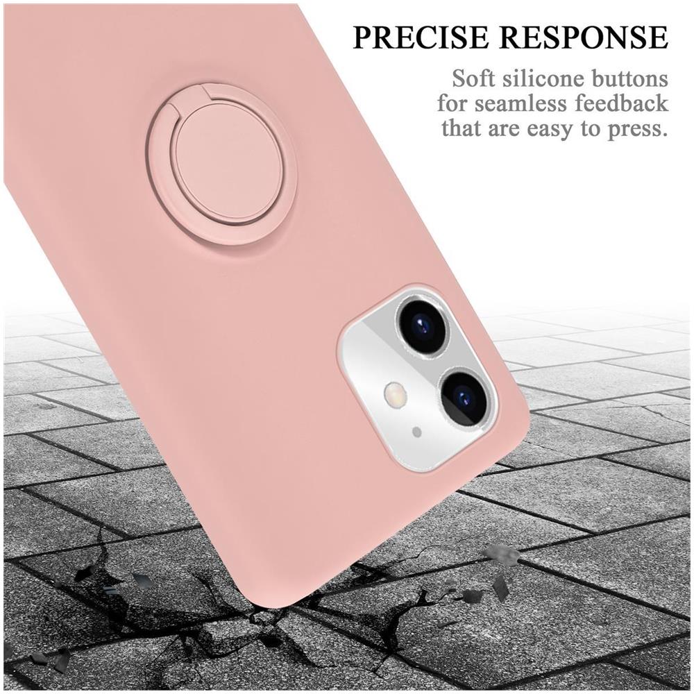 Custodia Compatibile Con Apple Iphone 11 In Liquid Rosa - Coperchio Protettivo In Silicone Tpu Flessibile Con Anello - Foto 8