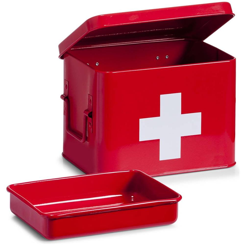 Kit Di Pronto Soccorso In Metallo, Cassetta Medica, 22x16x16 Cm, - Foto 2