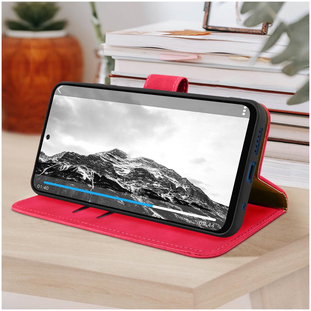 Custodia Xiaomi Redmi Note 11 / 11s Portafoglio E Supporto Video Rosa Fragola - Foto 2