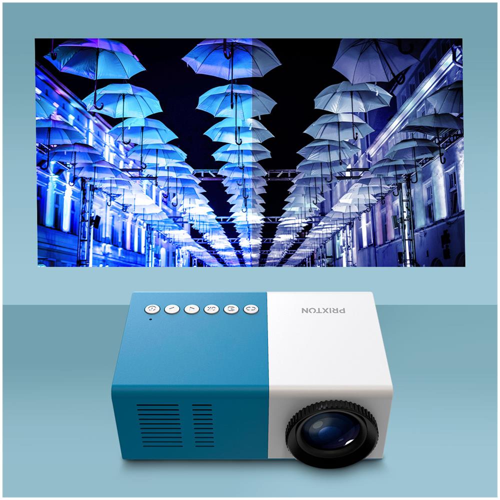 Cinema Mini Proiettore 900 Lumen Risoluzione 320x240 LED Colore Blu - Foto 6