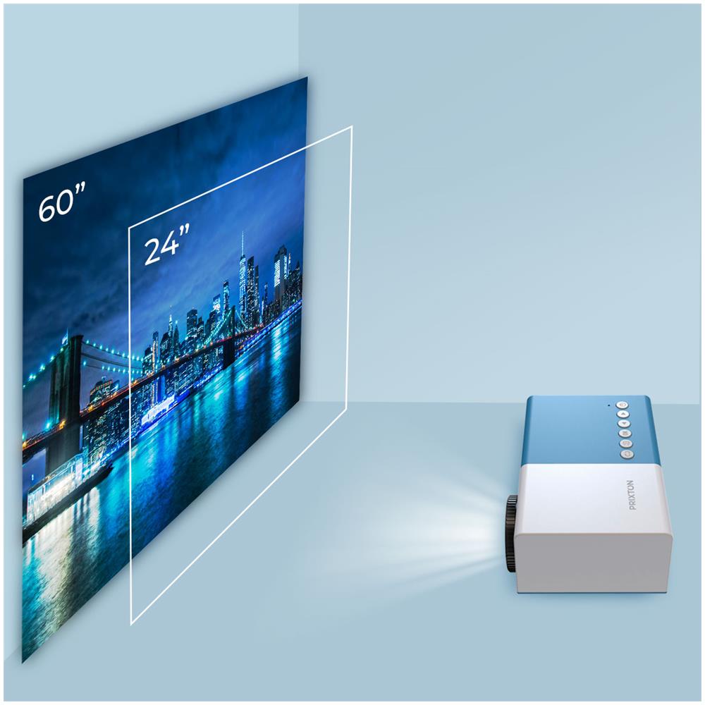 Cinema Mini Proiettore 900 Lumen Risoluzione 320x240 LED Colore Blu - Foto 2