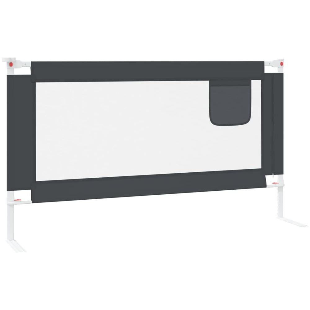 Sponda Letto Sicurezza Bambini Grigio Scuro 150x25 cm Tessuto - Foto 3