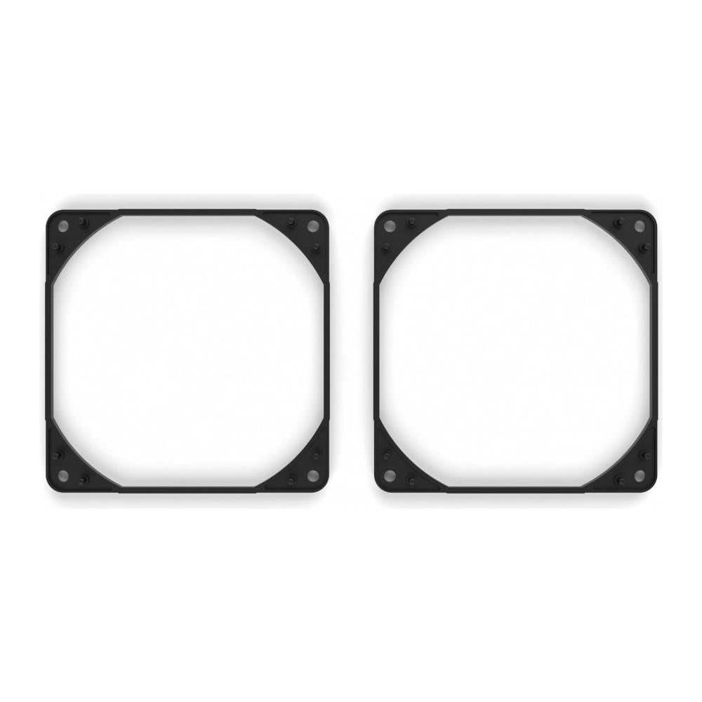 NA-IS1-12 Sx2 chromax.black Kit 2 Distanziatori per Ventole da 120 x 25 mm - Nero - Foto 1