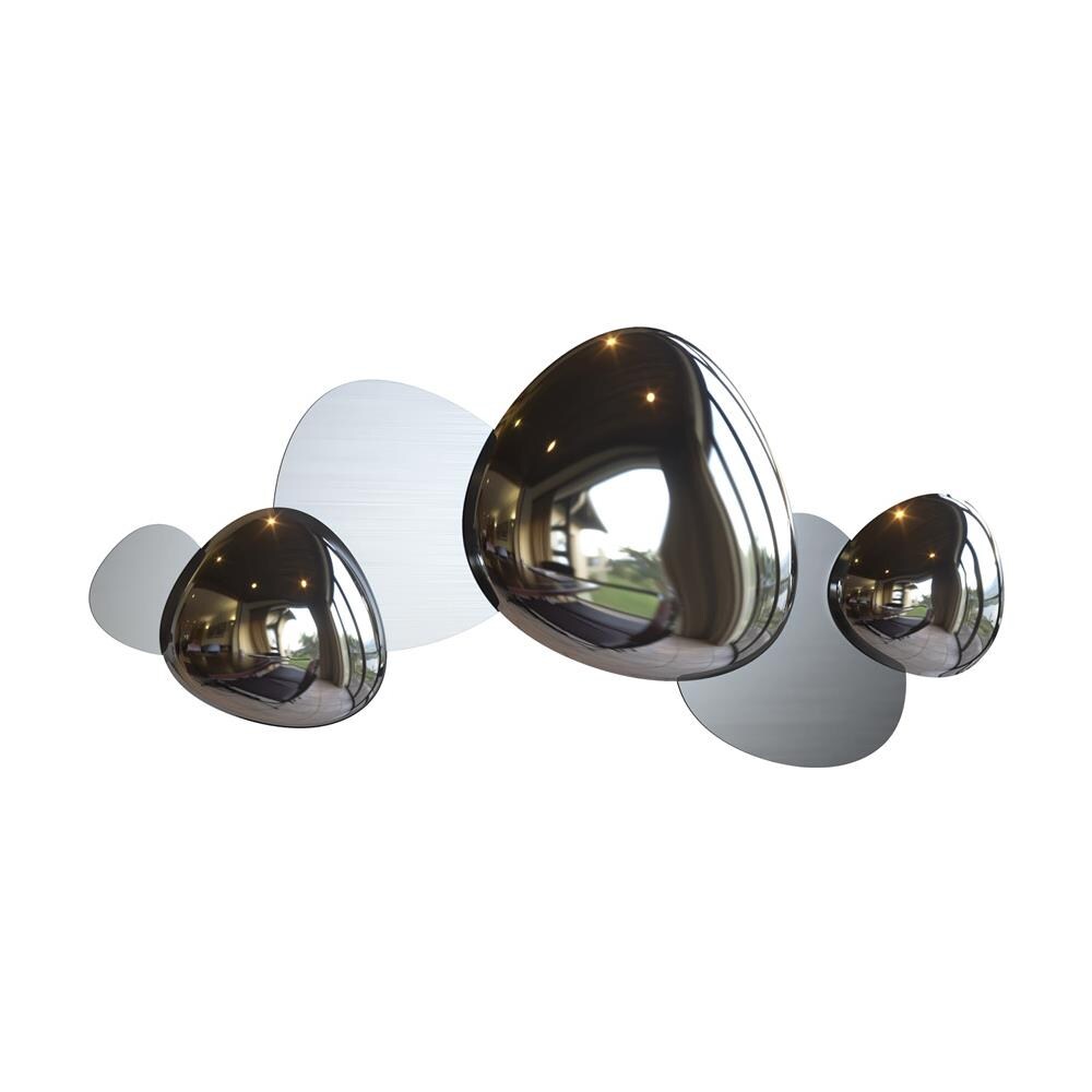 Applique Contemporanea Jack-stone Acciaio Colore Nichel Led 13w - Foto 1