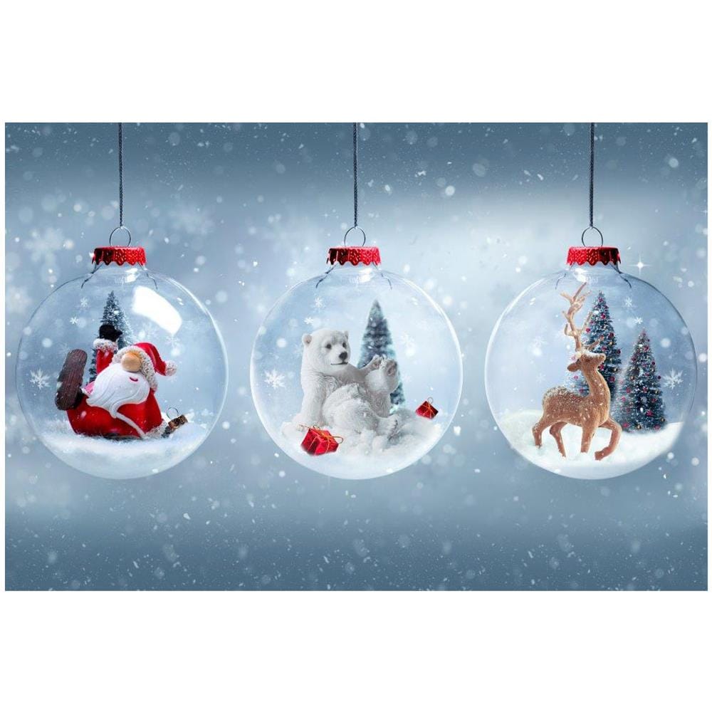 Tappeto Passatoia Cucina Antiscivolo Sottolavello Digitale Dis Natale Inverno 50x140 Palline Natale - Foto 5