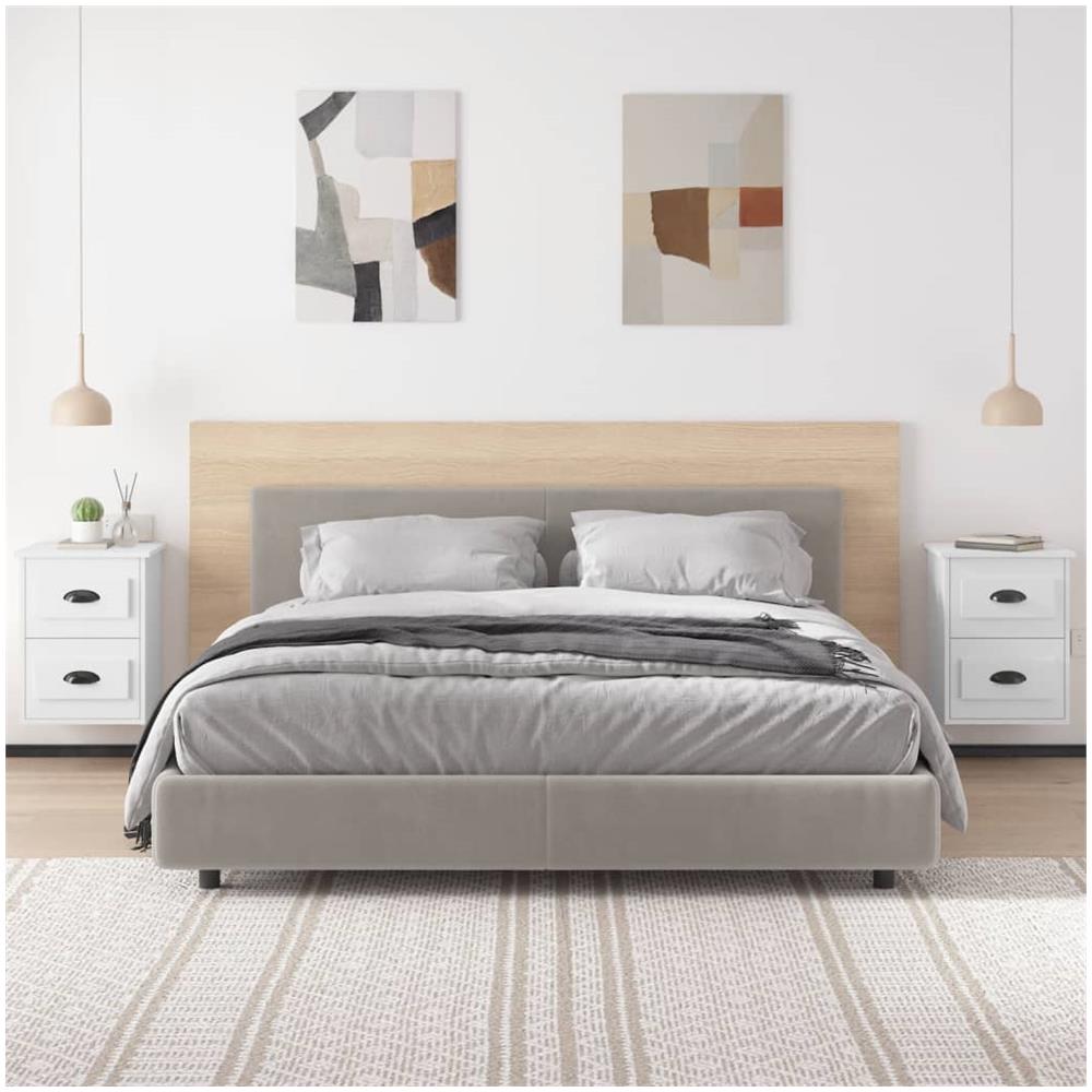 Comodini A Parete 2 Pz Bianchi 41,5x36x53 Cm - Foto 3