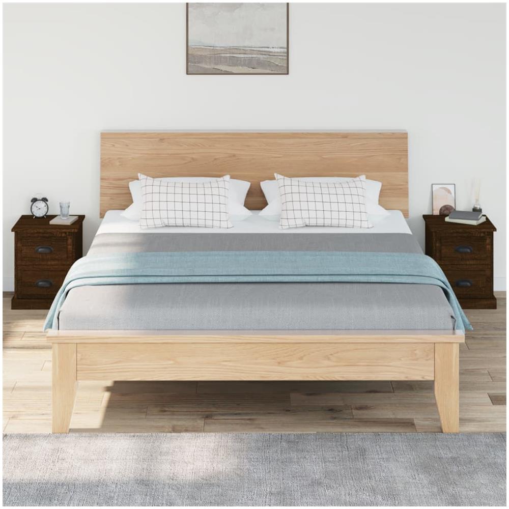 Comodini 2 Pz Rovere Marrone 39x39x47,5 Cm In Legno Multistrato - Foto 3