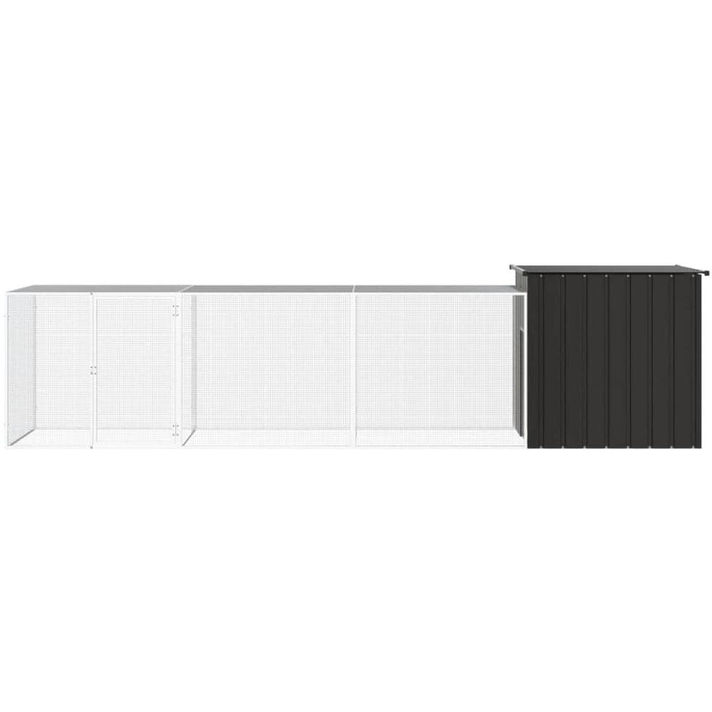 Gabbia Per Polli Antracite 400x91x100 Cm Acciaio Zincato - Foto 3