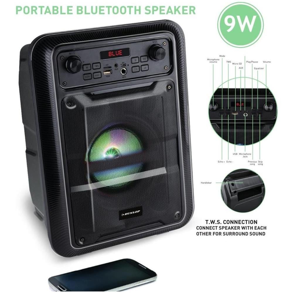 Altoparlante Bluetooth 9 W Cassa Illuminata Radio FM e Ingresso AUX /MIC - Foto 2