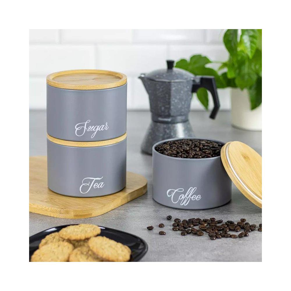 KB-7543 Set di contenitori ermetici per caffè, tè, zucchero - Foto 2