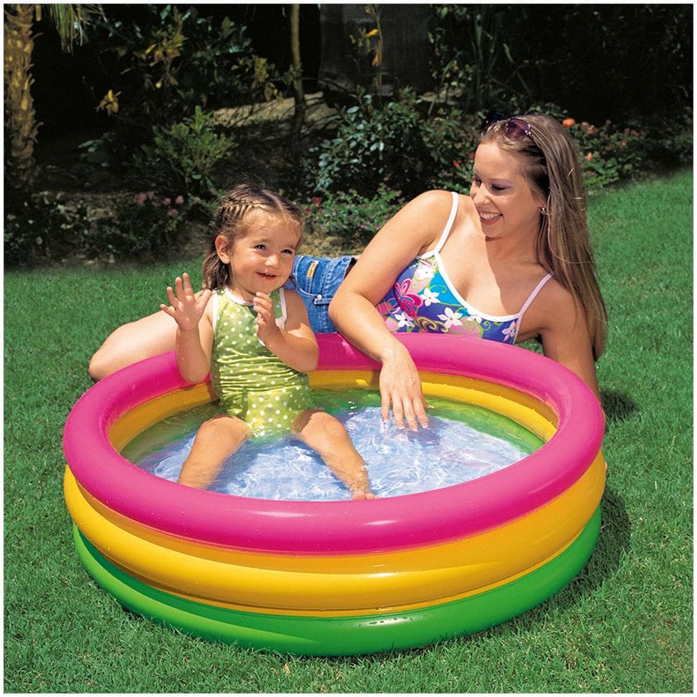 Piscina Gonfiabile 3 Anelli Color 86 x 25 cm - Foto 3
