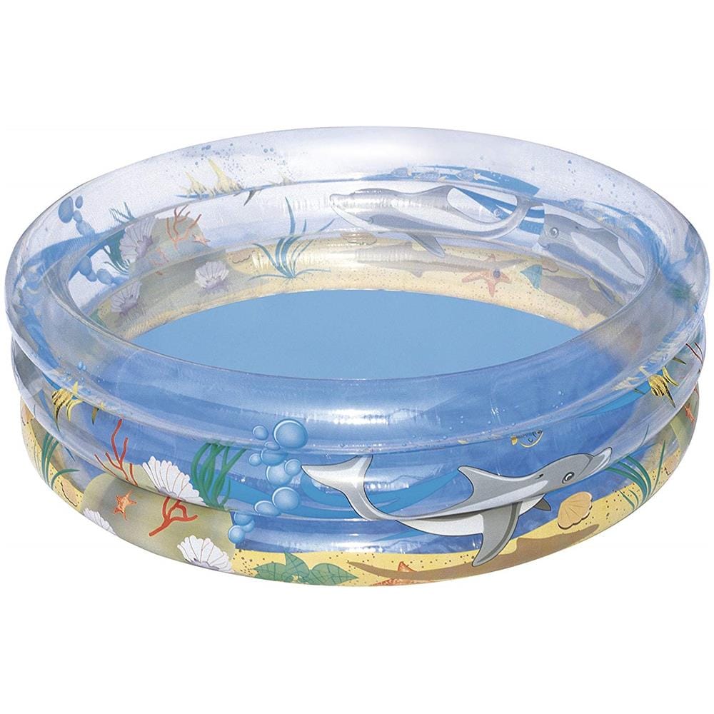 51045 - Piscina Sea Life Trasparente A 3 Anelli, 150 X 53 Cm, Multicolore - Foto 1