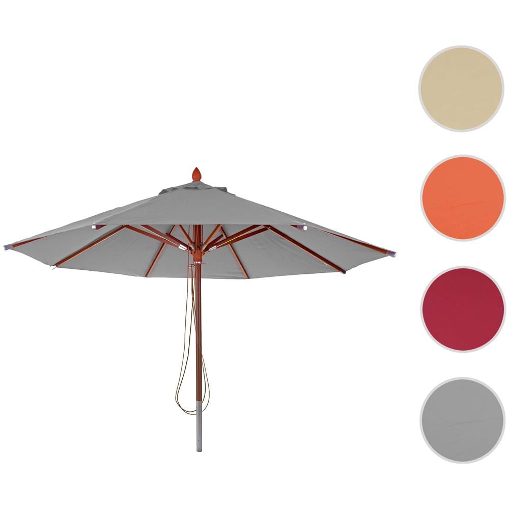 Ombrellone parasole decentrato HWC-A96 3x3m alluminio azzurro girevole con base | Leroy Merlin