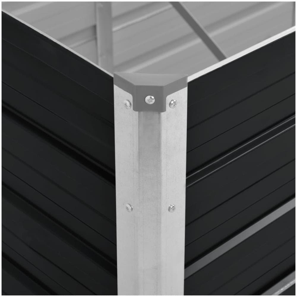 Fioriera Per Giardino Antracite 240x80x77 Cm In Acciaio Zincato - Foto 2