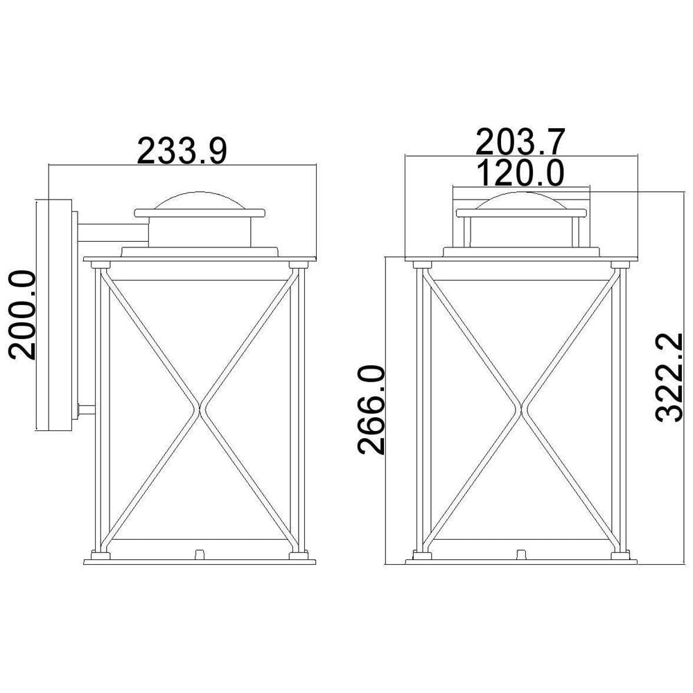 1 Lanterna Da Parete Per Esterno Medio Zinco Ip44, E27 - Foto 2