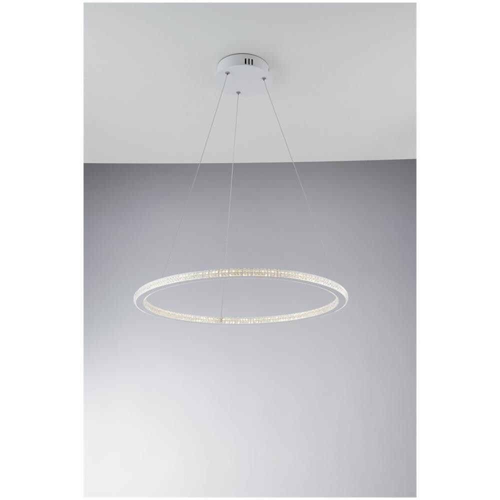 Lampada A Sospensione Circolare A Led Integrata In Cristallo, 4000k - Foto 1