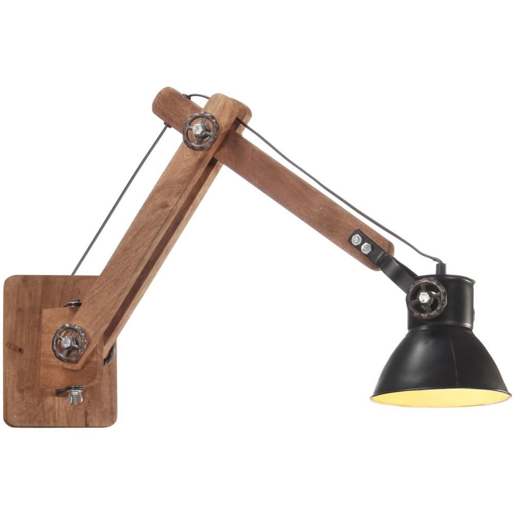 Lampada Da Parete Stile Industriale Nero Spento Rotonda E27 - Foto 1