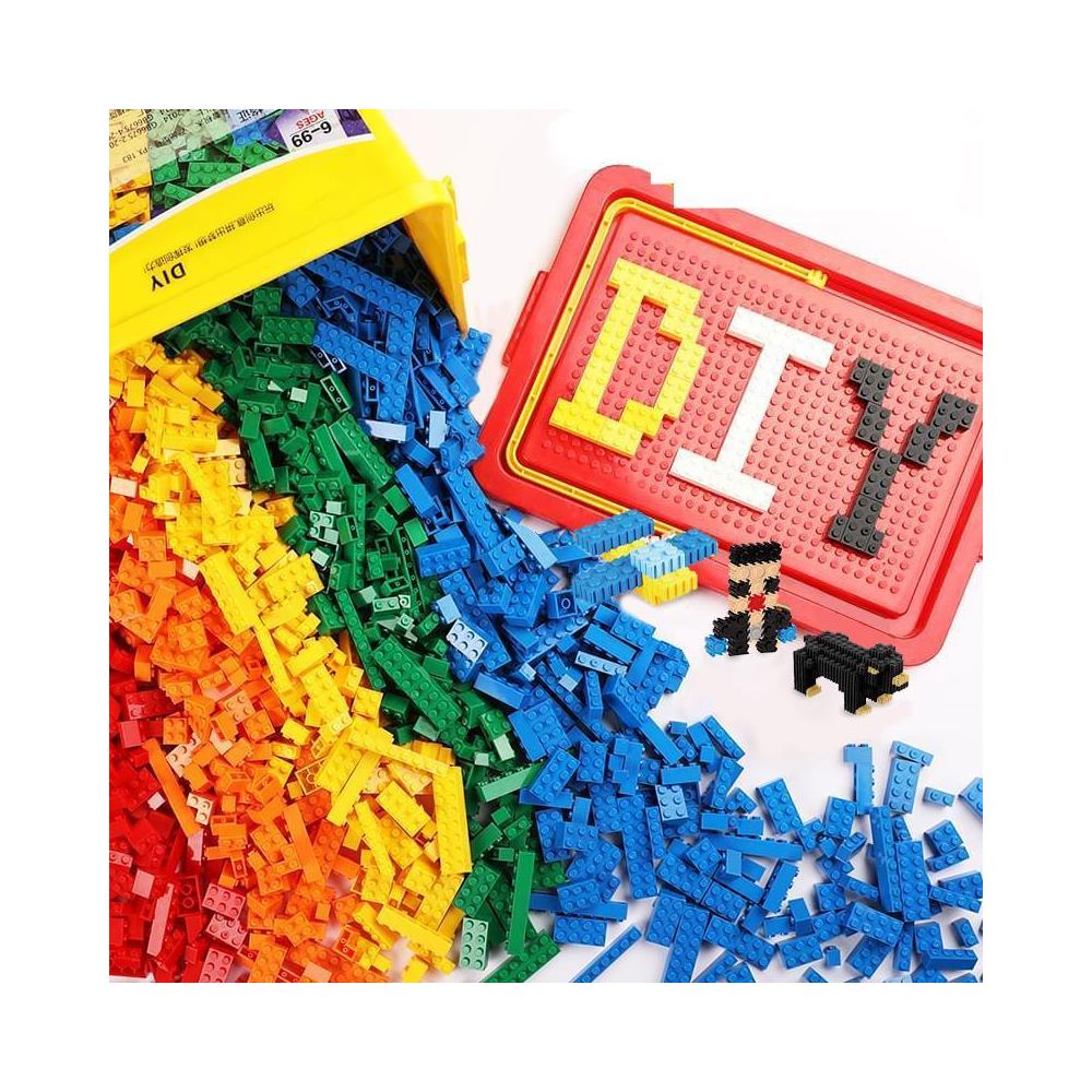 Strictly Briks 24 Piastre Base Da Costruzione 25x25 Cm – Blocchi Impilabili In 24 Colori, Compatibili Con LEGO, Per Torri E Castelli