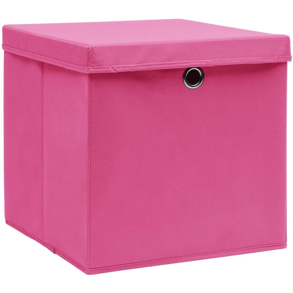 Contenitori con Coperchio 4 pz 28x28x28 cm Rosa - Foto 2