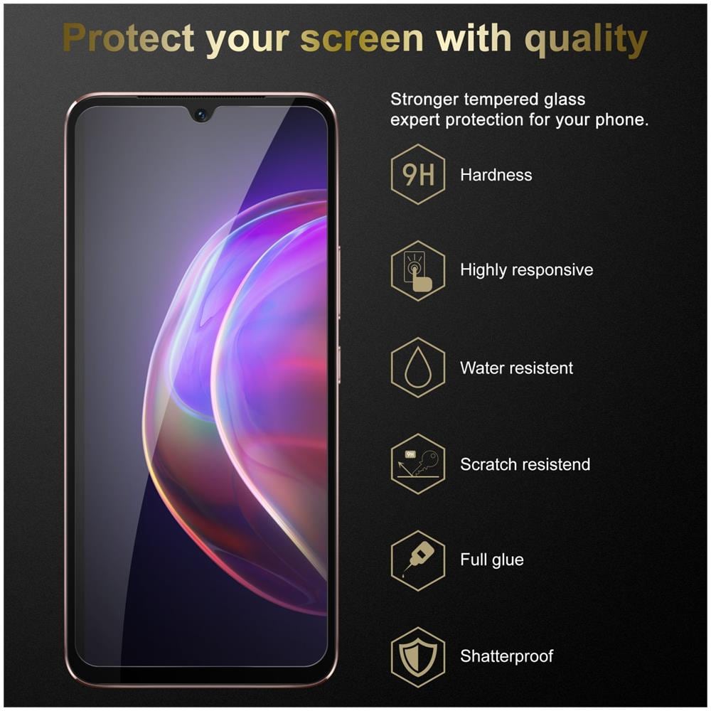 Pellicola Armatura A Schermo Intero Compatibile Con Vivo V21 4g / 5g In Trasparente Con Nero - Vetro Temperato (tempered) Di Protezione Del Display In Durezza 9h Con 3d Touch - Foto 2