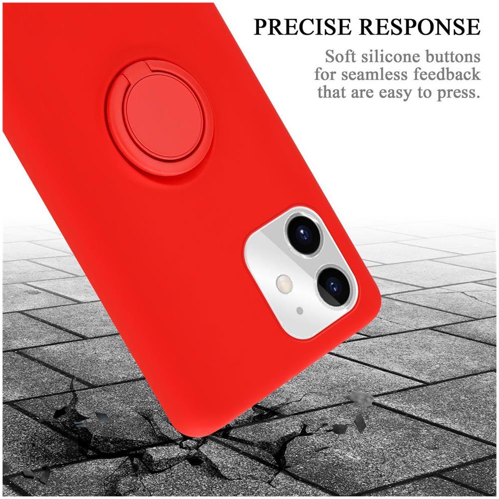 Cadorabo Custodia Compatibile Con Apple Iphone 11 In Liquid Rosso - Coperchio Protettivo In Silicone Tpu Flessibile Con Anello - Foto 8