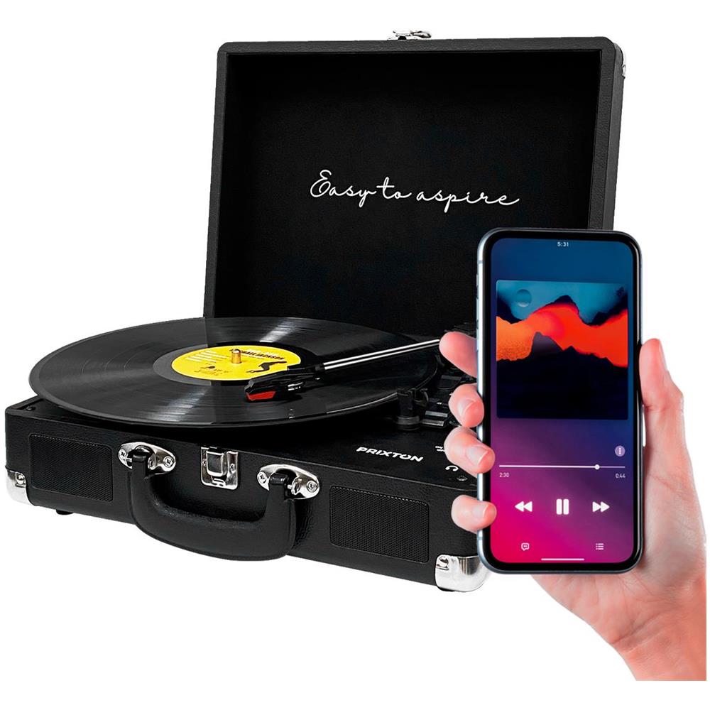 Giradischi Vintage VC400 Lettore e Convertitore di Vinili Bluetooth USB Radio FM 2 Altoparlanti Integrati Colore Nero - Foto 2