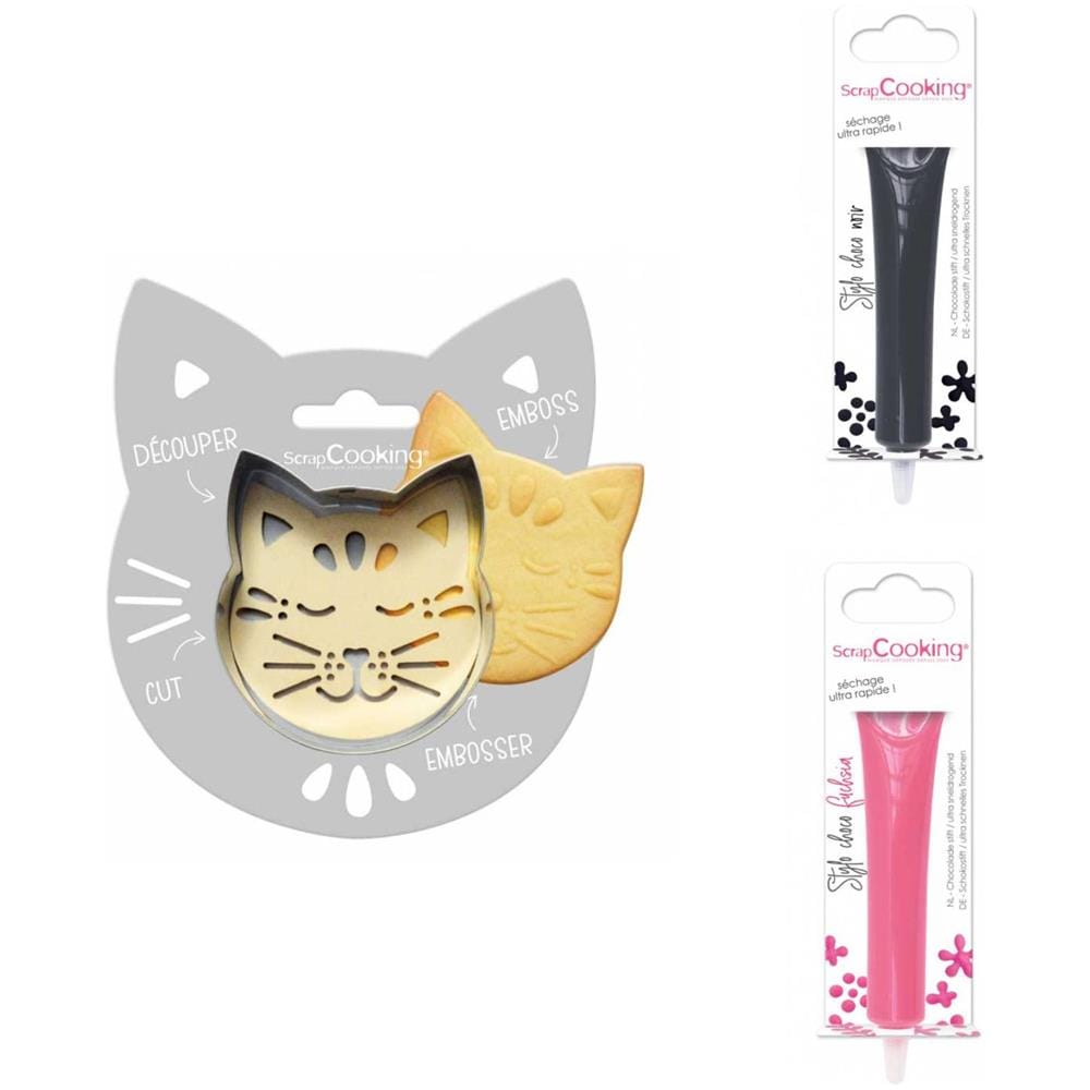 Kit Biscotti Di Soccorso Per Gatti + 2 Penne Al Cioccolato Fondente E Fucsia - Foto 1