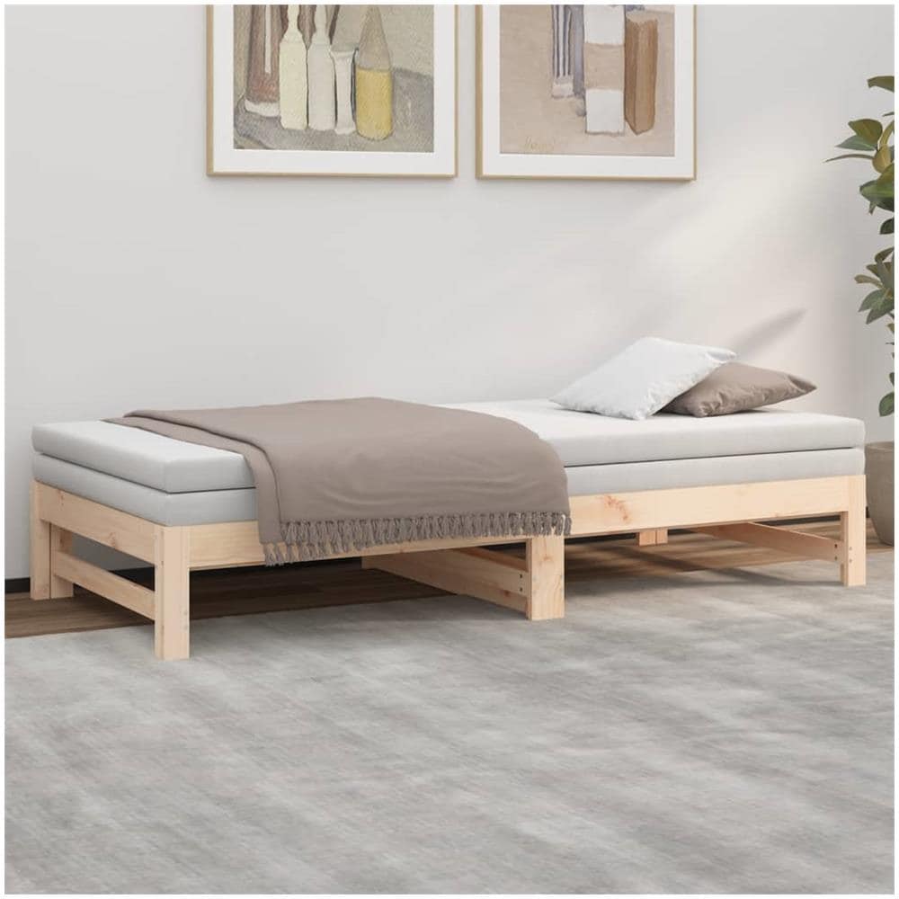 Dormeuse Estraibile 2x (90x190) Cm Legno Massello Di Pino - Foto 1