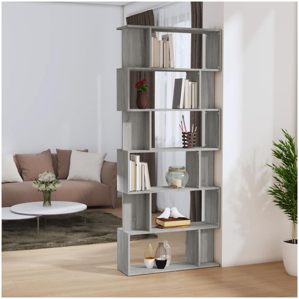 Libreria /divisorio Grigio Sonoma 80x24x192 Cm Legno Multistrato - Foto 1