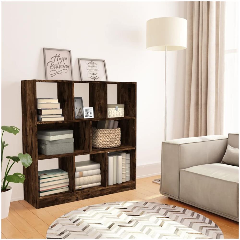 Libreria Rovere Fumo 97,5x29,5x100 Cm In Legno Multistrato - Foto 1