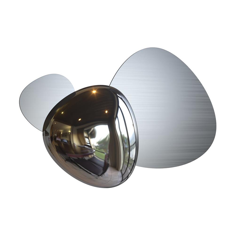 Applique Contemporanea Jack-stone Acciaio Colore Nichel Led 8w - Foto 1