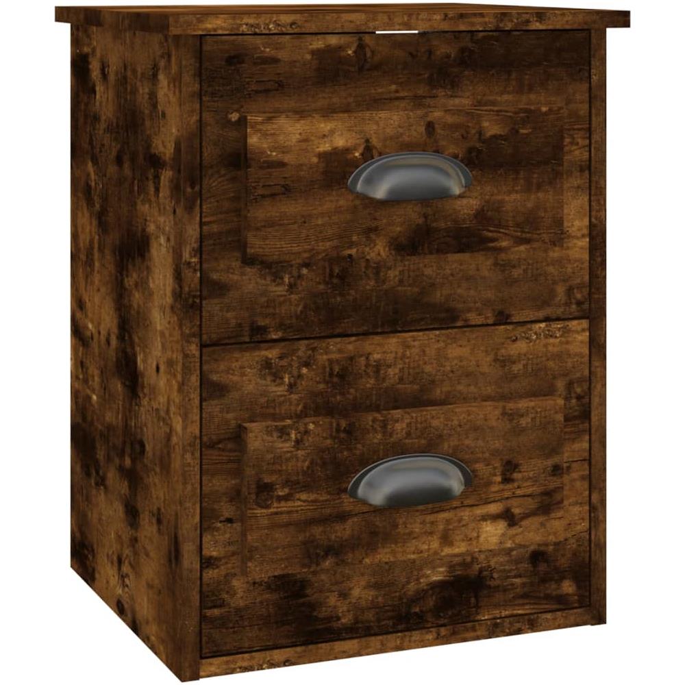 Comodino A Parete Rovere Fumo 41,5x36x53 Cm - Foto 2
