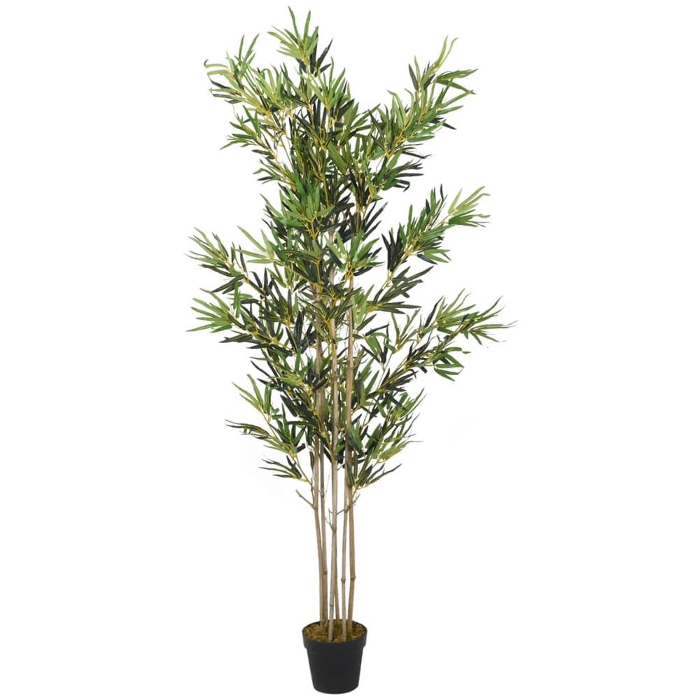 Albero Bambù Artificiale 1380 Foglie 200 Cm Verde - Foto 1