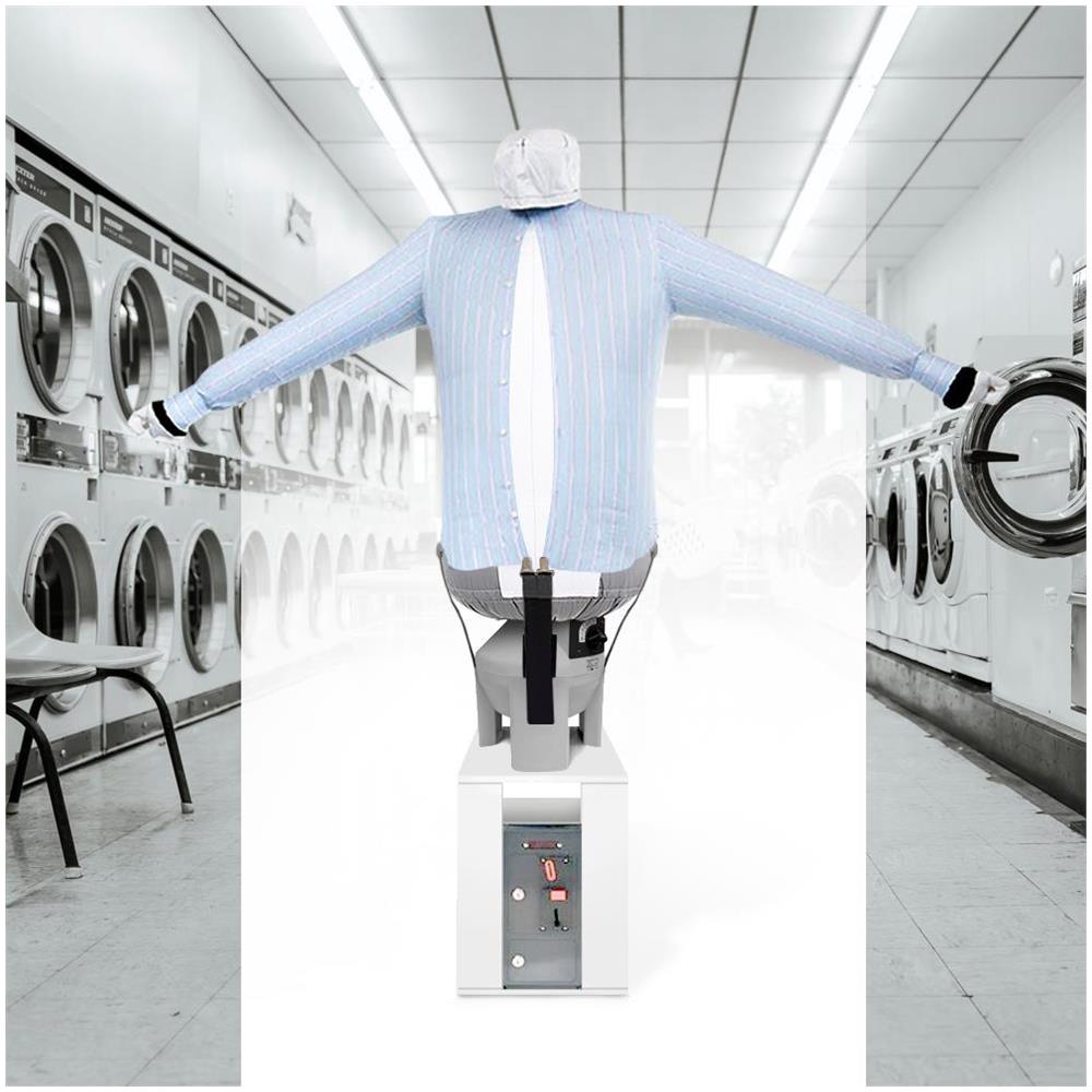 EOLO Stirasciugatore SA17 S SELF INOX V6 Gettoniera Asciuga Automatico Camicie Robot Stira Vestiti Facile Verticale Robot Stiratrice Manichino Professionale Made in Italy Garanzia 5 Anni Efficienza A++ - Foto 2