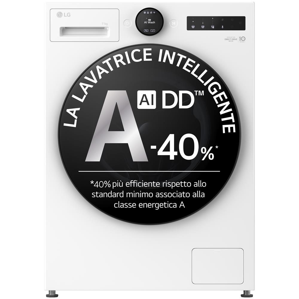 F4X7011TWB Lavatrice 11kg AI DD™ Serie X7, Classe A-40%, 1400 giri, Display Easy Circle, Wi-Fi, AI Wash, TurboWash - Foto 1