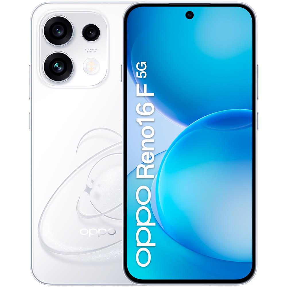 Reno16 F 5G 256GB 8GB Ram Display 6.57" FHD+ AMOLED 120Hz Main Camera 50+8+50MP Selfie 50MP DualSim NanoSIM + eSIM Dimensity 7300 6500mAh Pop White - Foto 1