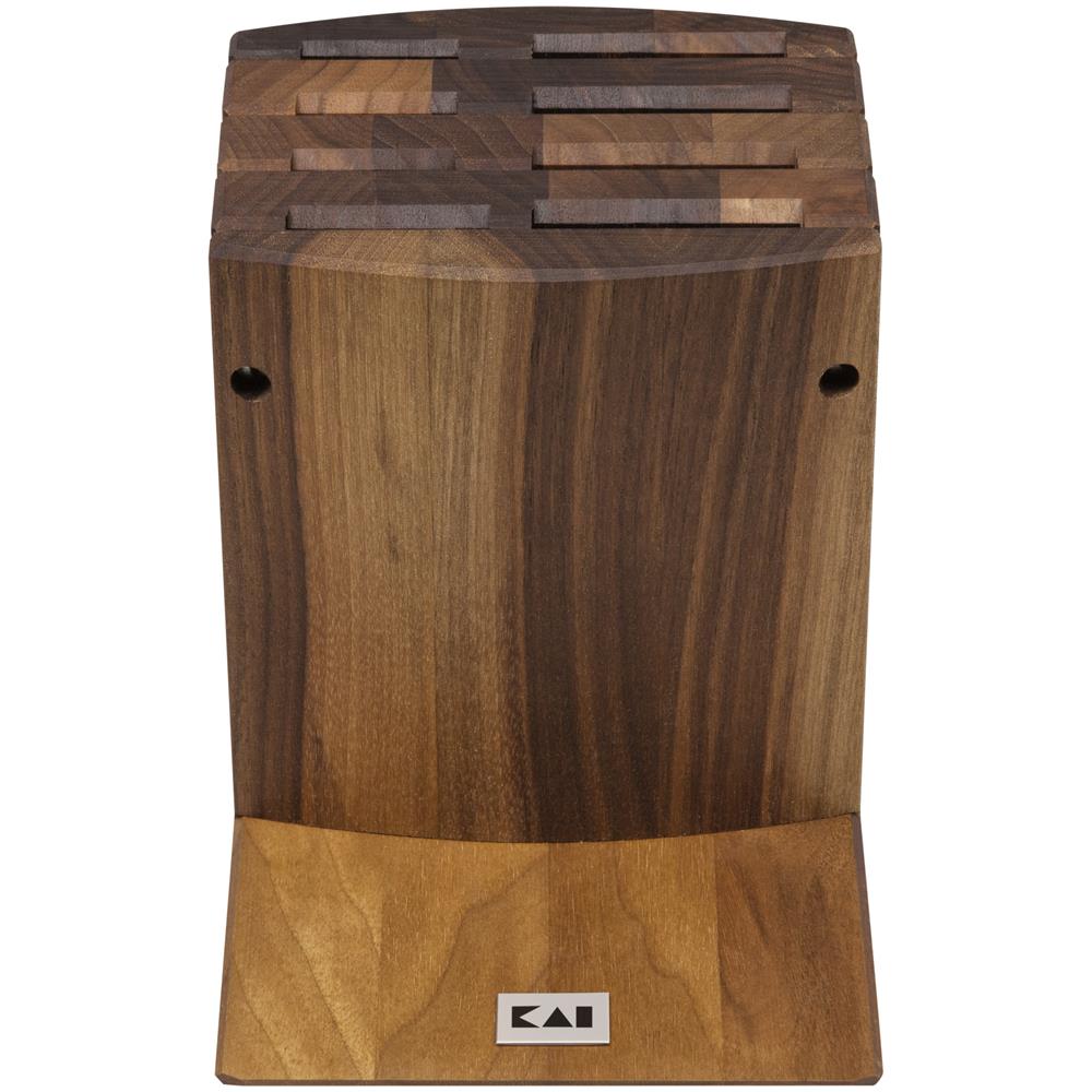 Ceppo Scomponibile In Legno Di Noce Per 8 Coltelli 31x18x34cm Di - Foto 1