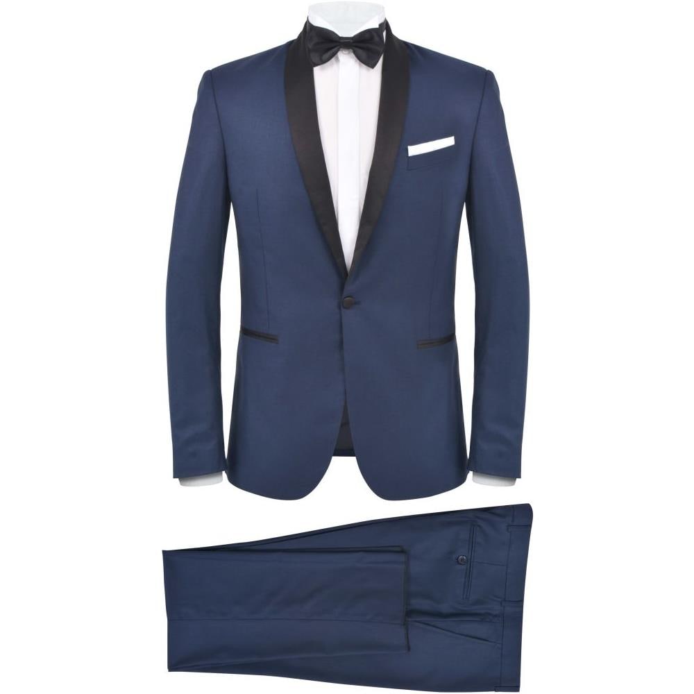 Smoking A 2 Pz / vestito Da Cerimonia Uomo Taglia 48 Blu Marino - Foto 1
