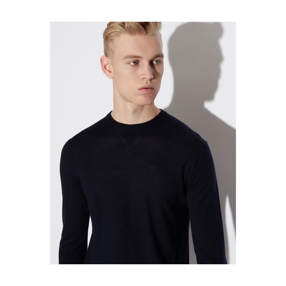 Maglia Maglione Uomo Armani Exchange 8nzm3a Zm8az 1510 Lana Original Ai New Taglia Xxl Colore Blu - Foto 2