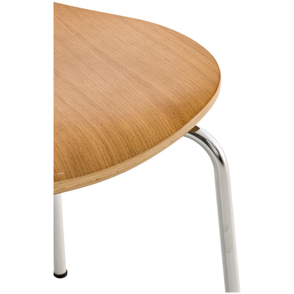 Sedia Impilabile Diego in Legno I Sedia Attesa in Metallo I Sedia Ergonomica Conferenza I Sedia Design Classico Riunioni O Sale Quercia - Foto 5