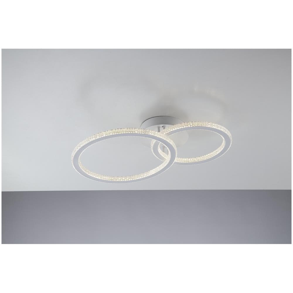 Plafoniera Da Soffitto Semi-filo In Cristallo Circolare Integrata A Led 2, 4000k - Foto 1