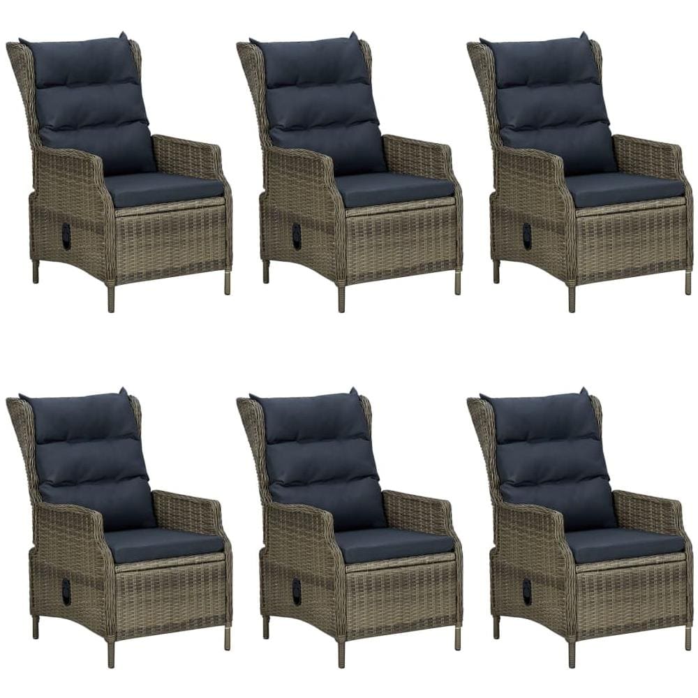 Set Da Pranzo Da Giardino 7 Pz Marrone - Foto 2