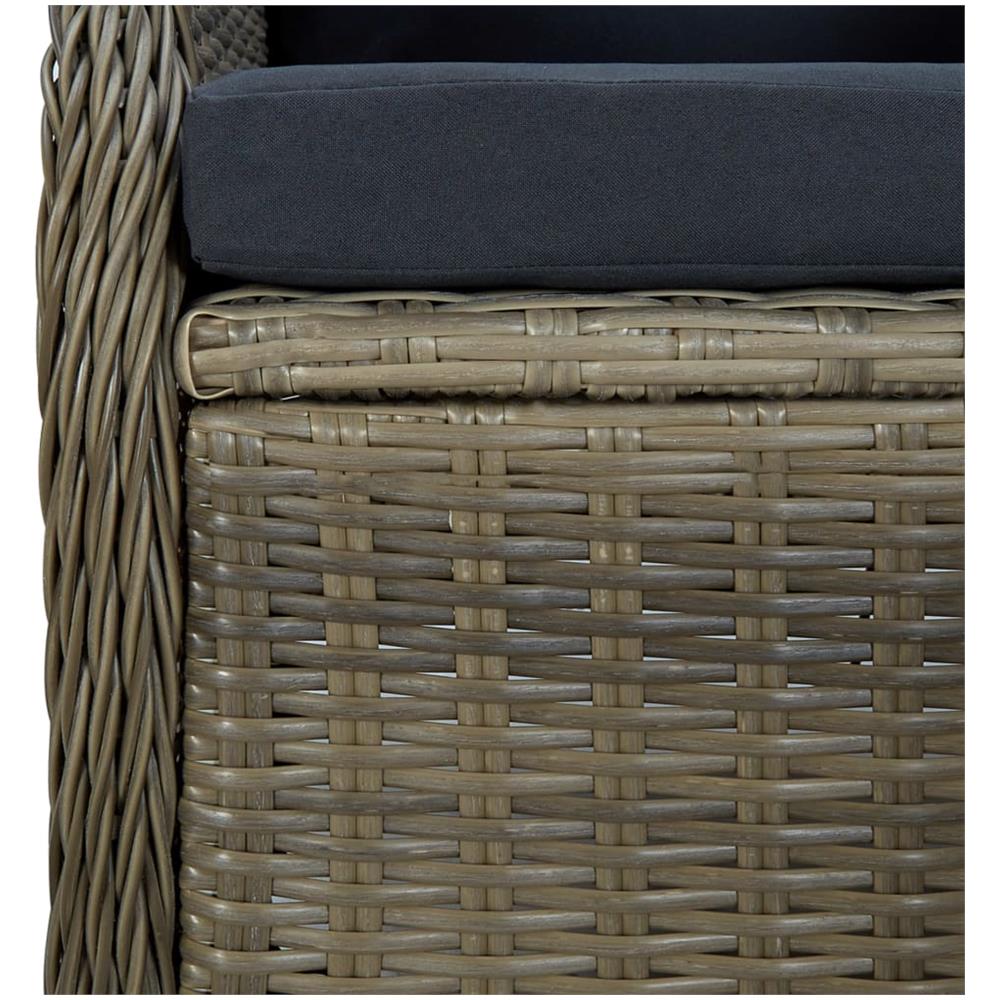 Set Da Pranzo Da Giardino 7 Pz Marrone - Foto 8