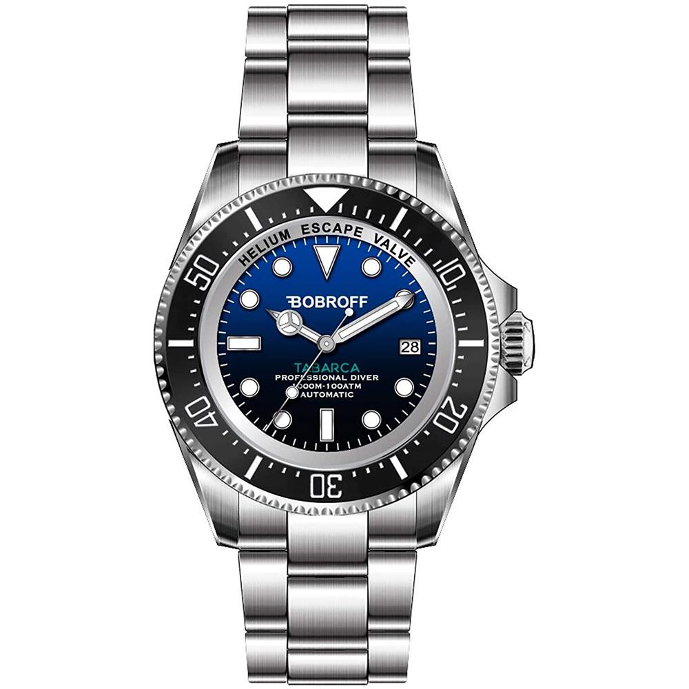 Bf003 Orologio Zaffiro Sintetico Acciaio Inossidabile Calibro Automatico Nh35 Argento - Foto 1