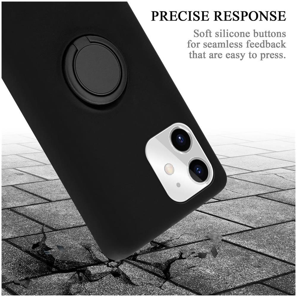 Cadorabo Custodia Compatibile Con Apple Iphone 11 In Liquid Nero - Coperchio Protettivo In Silicone Tpu Flessibile Con Anello - Foto 8