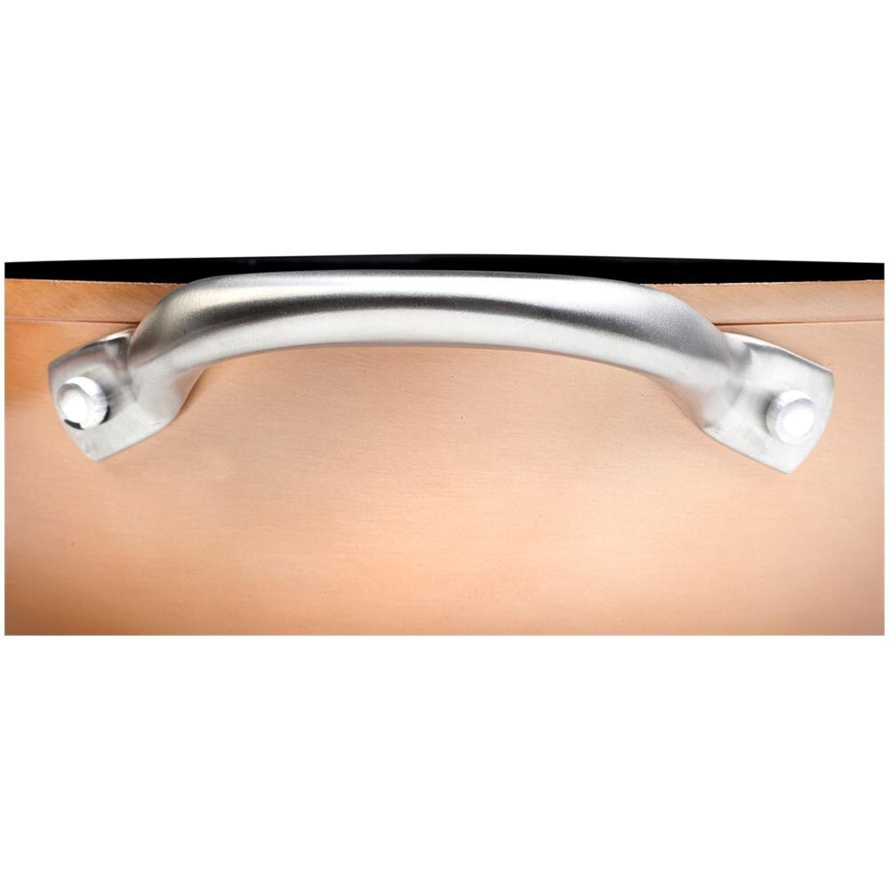 Professional Casseruola Bassa 24cm Induzione, Antiaderente Ecologico, Alluminio Forgiato Rame - Foto 3