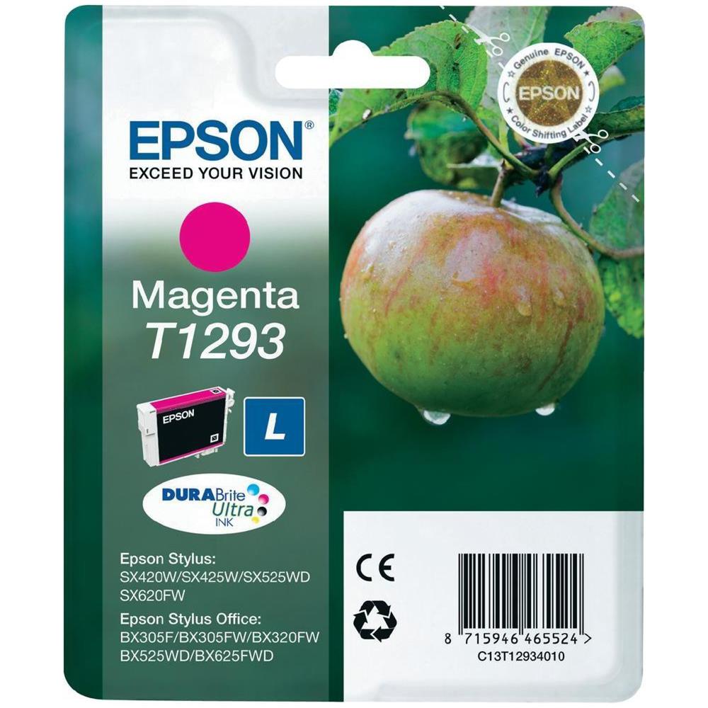 T1293 Apple Cartuccia Ink Originale Magenta per Stylus Office B42WD / BX305F / BX625FWD Capacità 470 Pagine - Foto 1